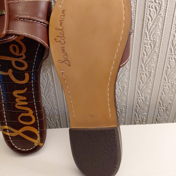 Sam Edelman Brown Leather Sandals Womens Size 9.5 M NEW - Picture 6 of 11